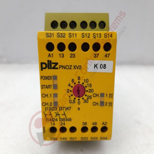 PILZ PNOZ XV2 3/24VDC 2N/O 2N/O T SAFETY RELAY MODULE 774502