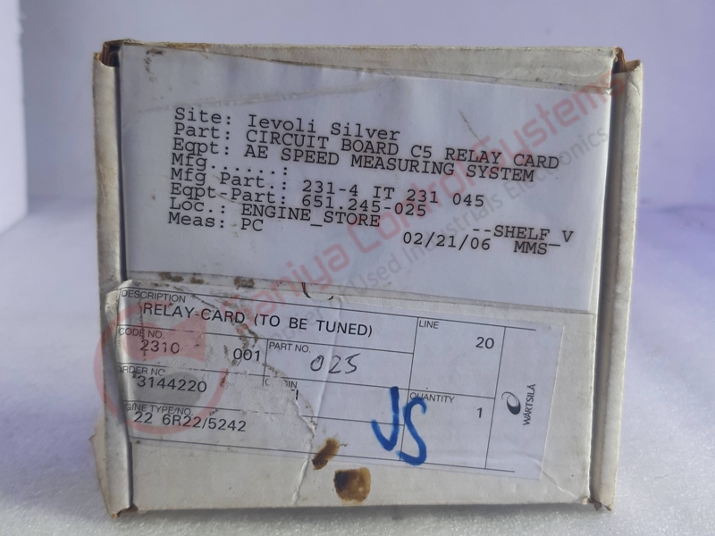 WARTSILA 2223B001300 C3/C5 RELAYCARD  BRAND: WARTSILA TYPE: 2223B001300 C3-CARD PPL  81813 MODEL NO: C3/C5 PPL 81813  REF. NO.:5471 WARTSILA 2223B001300 C3/C5 RELAYCARD  BRAND: WARTSILA TYPE: 2223B001300 C3-CARD PPL  81813 MODEL NO: C3/C5 PPL 81813  REF. NO.:5471