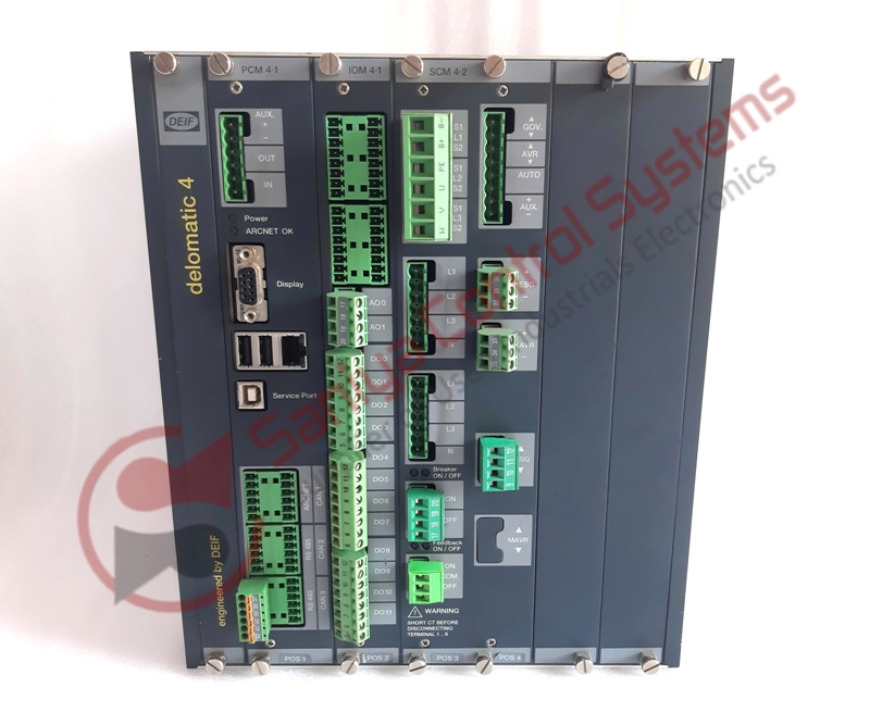 DEIF DELOMATIC 4 DGU 0003 CONTROL UNIT WITH AOP-2.1 DU2.1 DGU-1 DISPLAY DEIF DELOMATIC 4 DGU 0003 CONTROL UNIT WITH AOP-2.1 DU2.1 DGU-1 DISPLAY