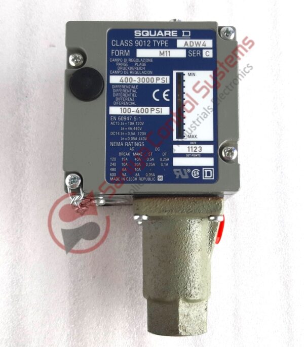 SQUARE D ADW-4 PRESSURE SWITCH CLASS 9012