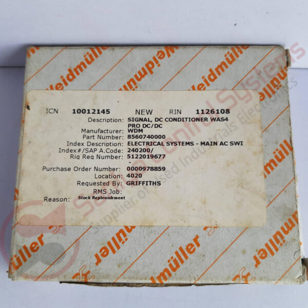 WEIDMULLER 8560740000 WAS4 PRO DC/DC ANALOG
