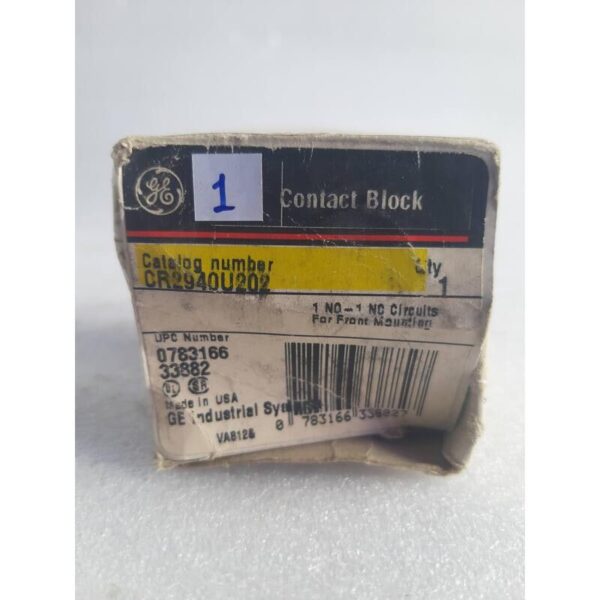 GE FANUC CR2940U202 CONTACT BLOCK