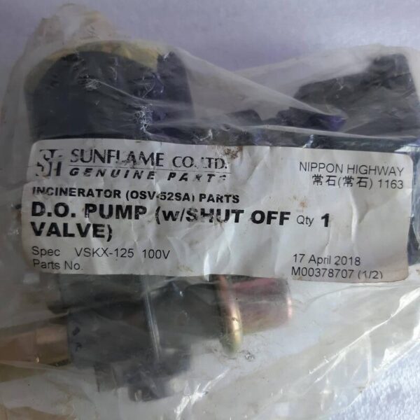 SUNFLAME VSKX-125 D.O. PUMP VALVE