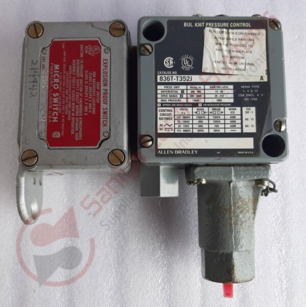 ALLEN BRADLEY 836T-T352J PRESSURE CONTROL SWITCH