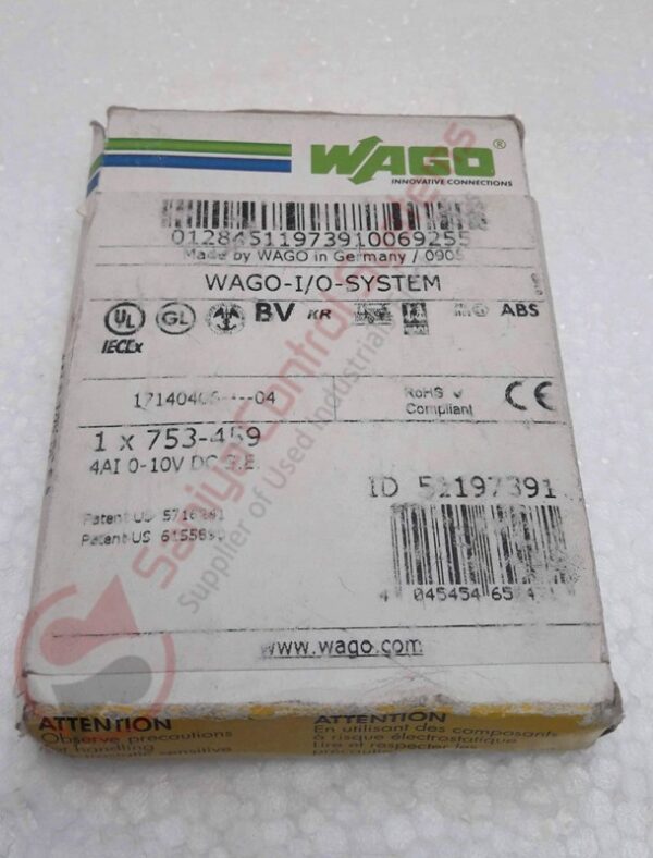 WAGO 753-459 4-CHANNEL ANALOG INPUT MODULE