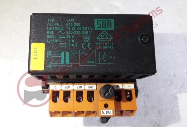 SBA EGS 043-259 POWER SUPPLY TRASFORMATOR